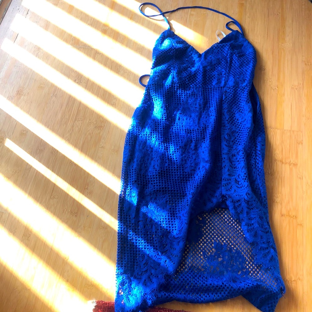 Lovers & Friends scrappy sexy form fitting royal blue dress